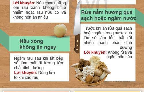 Những sai lầm khi xào, nấu rau xanh